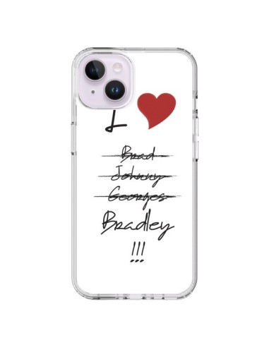 Coque iPhone 14 Plus I love Bradley Coeur Amour - Julien Martinez