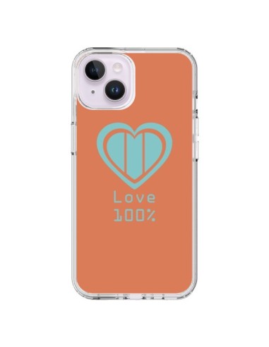 Coque iPhone 14 Plus Love 100% Coeur Amour - Julien Martinez