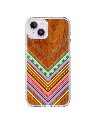 iPhone 14 Plus Case Aztec Arbutus Pastel Wood Aztec Tribal - Jenny Mhairi