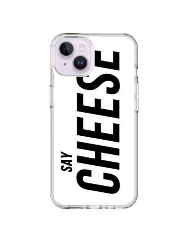 Coque iPhone 14 Plus Say Cheese Smile Blanc - Jonathan Perez