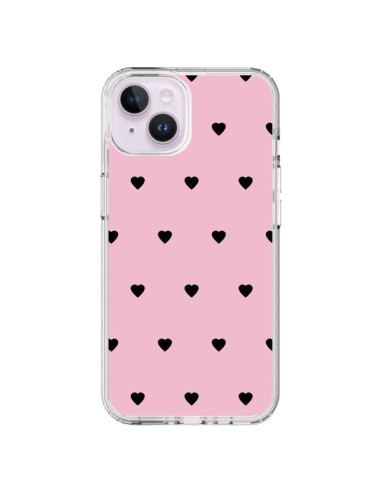 Coque iPhone 14 Plus Coeurs Roses - Jonathan Perez