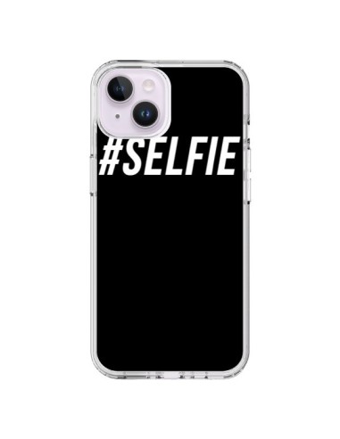 Coque iPhone 14 Plus Hashtag Selfie Blanc Vertical - Jonathan Perez