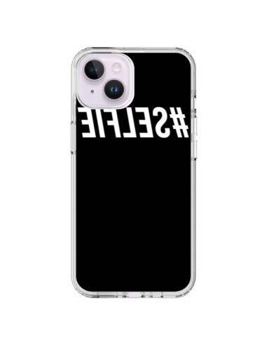 Coque iPhone 14 Plus Hashtag Selfie Blanc Inversé - Jonathan Perez