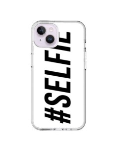 Coque iPhone 14 Plus Hashtag Selfie Blanc Horizontal -...