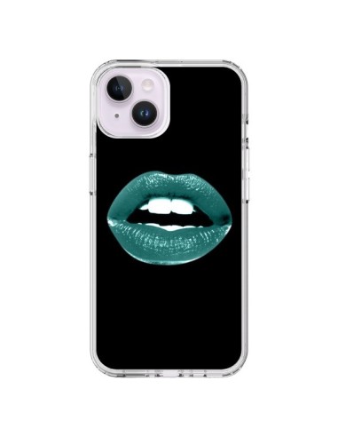 Coque iPhone 14 Plus Lèvres Bleues - Jonathan Perez