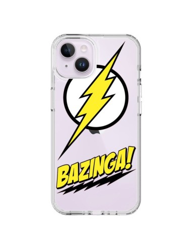 Coque iPhone 14 Plus Bazinga Sheldon The Big Bang Thoery Transparente - Jonathan Perez