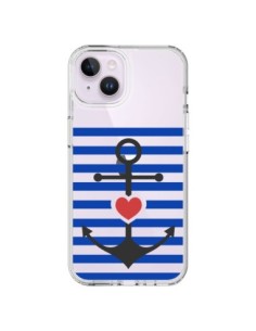 iPhone 14 Plus Case Ancora Marina Heart Clear - Jonathan...