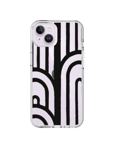 Coque iPhone 14 Plus Geometric Noir Transparente - Dricia Do