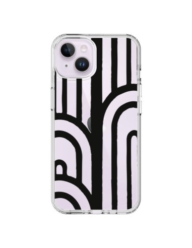 iPhone 14 Plus Case Geometrico Black Clear - Dricia Do