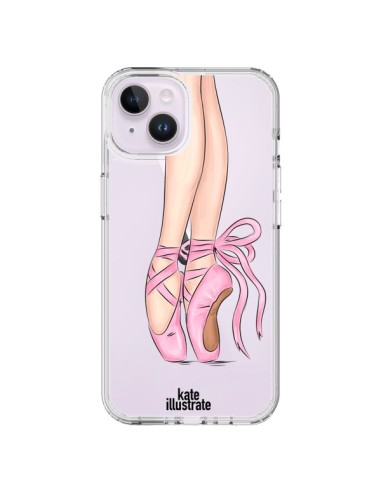 Cover iPhone 14 Plus Ballerina Danza Trasparente - kateillustrate