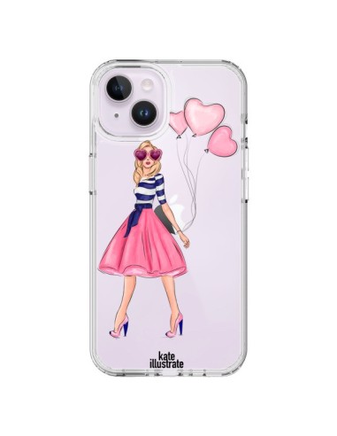 Coque iPhone 14 Plus Legally Blonde Love Transparente - kateillustrate