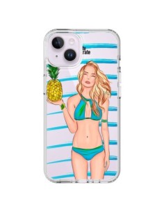 Cover iPhone 14 Plus Malibu Ananas Plage Ete Blu...