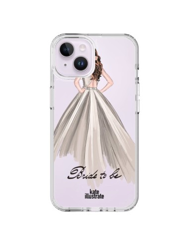 Coque iPhone 14 Plus Bride To Be Mariée Mariage Transparente - kateillustrate