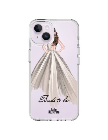 iPhone 14 Plus Case Bride To Be Sposa Clear - kateillustrate