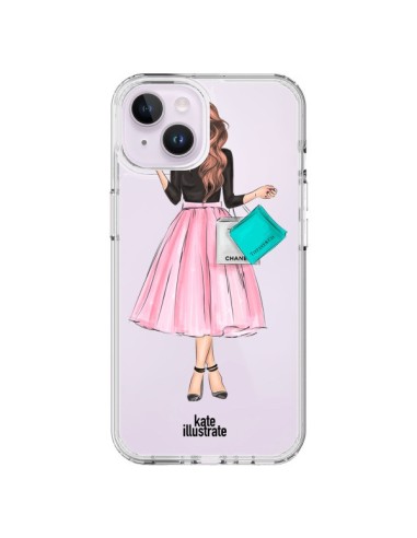 Cover iPhone 14 Plus Shopping Time Trasparente - kateillustrate