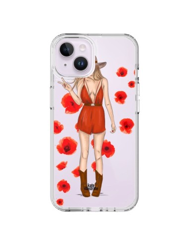 Coque iPhone 14 Plus Young Wild and Free Coachella Transparente - kateillustrate