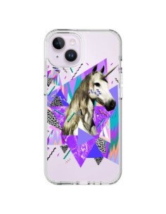 Coque iPhone 14 Plus Licorne Unicorn Azteque Transparente...