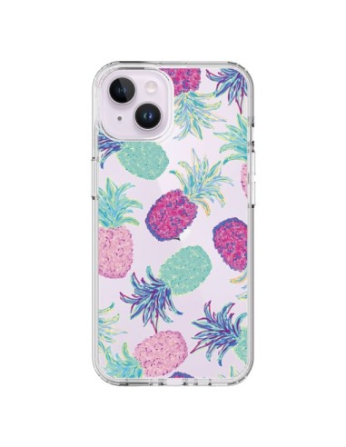 Coque iPhone 14 Plus Ananas Pineapple Fruit Ete Summer Transparente - Lisa Argyropoulos