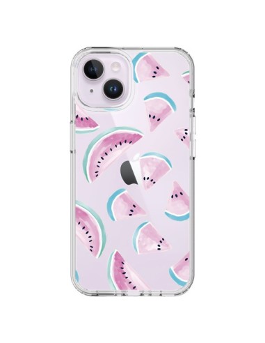 Coque iPhone 14 Plus Pasteque Watermelon Fruit Ete Summer Transparente - Lisa Argyropoulos