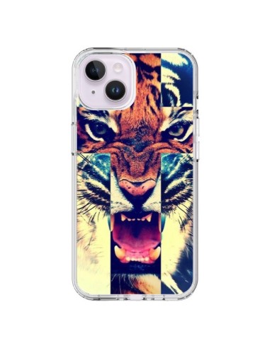 Coque iPhone 14 Plus Tigre Swag Croix Roar Tiger - Laetitia