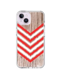Cover iPhone 14 Plus Tribale Azteco Legno Wood Freccia...