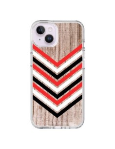 Coque iPhone 14 Plus Tribal Aztèque Bois Wood Flèche...