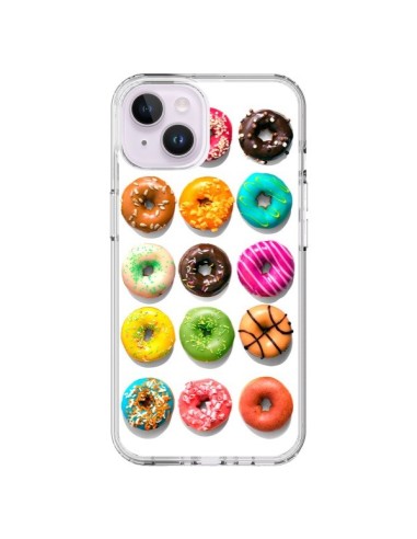 Coque iPhone 14 Plus Donuts Multicolore Chocolat Vanille - Laetitia