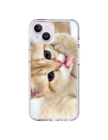 Coque iPhone 14 Plus Chat Cat Tongue - Laetitia