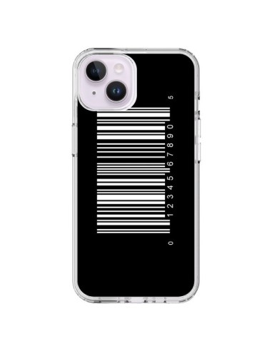 Coque iPhone 14 Plus Code Barres Blanc - Laetitia