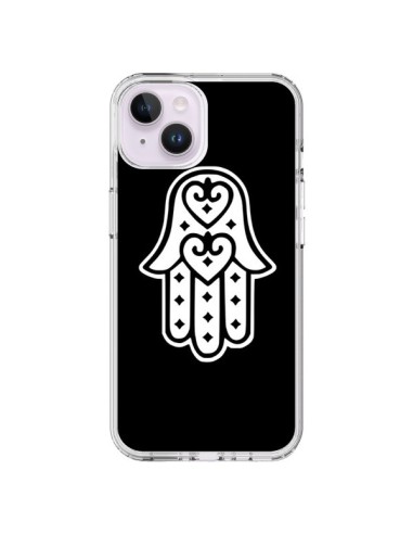 Cover iPhone 14 Plus Mano di Fatima Occhio Nero - Laetitia