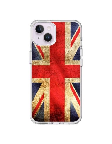 Coque iPhone 14 Plus Drapeau Angleterre Anglais UK - Laetitia
