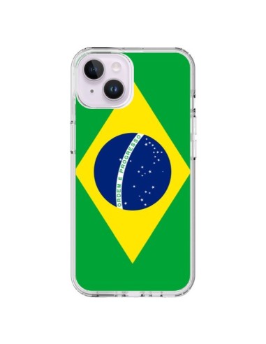 Coque iPhone 14 Plus Drapeau Brésil Brésilien - Laetitia