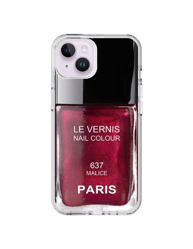 Coque iPhone 14 Plus Vernis Paris Malice Violet - Laetitia