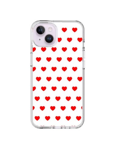 iPhone 14 Plus Case Heart Red sfondo White - Laetitia
