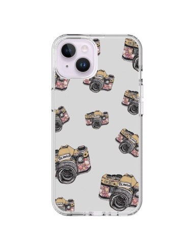 Coque iPhone 14 Plus Appareil photo vintage Rose - Laetitia