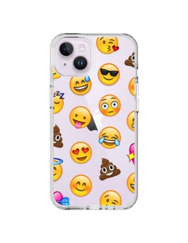 Coque iPhone 14 Plus Emoticone Emoji Transparente - Laetitia