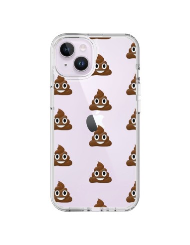 Coque iPhone 14 Plus Shit Poop Emoticone Emoji Transparente - Laetitia
