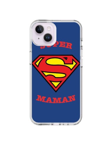 Coque iPhone 14 Plus Super Maman Superman - Laetitia