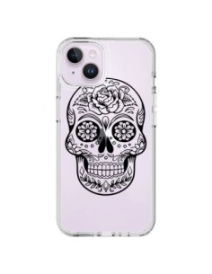 Coque iPhone 14 Plus Tête de Mort Mexicaine Noir...