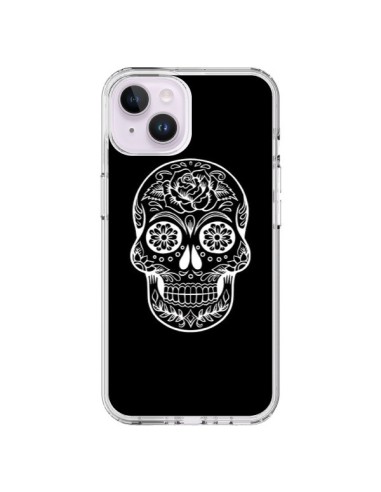 Coque iPhone 14 Plus Tête de Mort Mexicaine Blanche - Laetitia