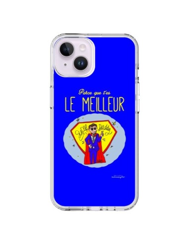 Coque iPhone 14 Plus Le meilleur Papa Fête des Pères - Leellouebrigitte