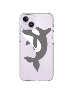 Coque iPhone 14 Plus Orque Orca Ocean Transparente -...