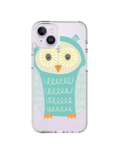 Coque iPhone 14 Plus Hibou Owl Transparente - Petit Griffin
