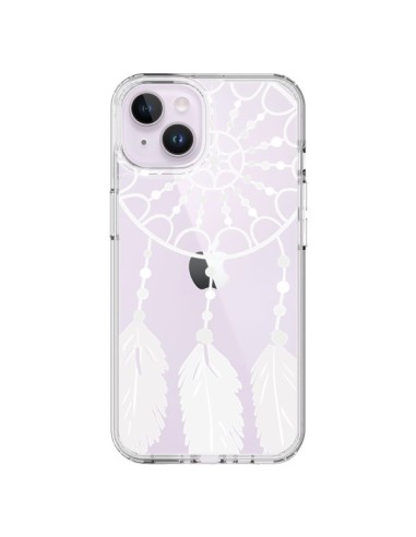 Coque iPhone 14 Plus Attrape Rêves Blanc Dreamcatcher Transparente - Petit Griffin
