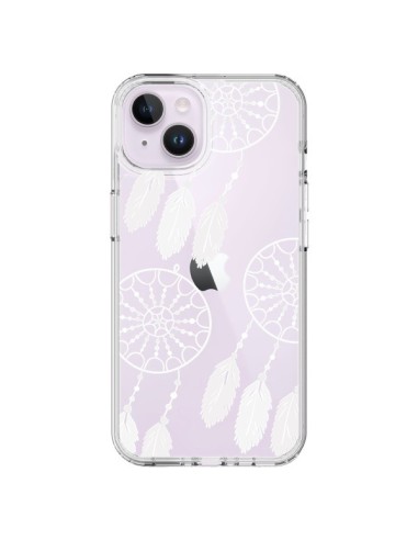 Coque iPhone 14 Plus Attrape Rêves Blanc Dreamcatcher Triple Transparente - Petit Griffin