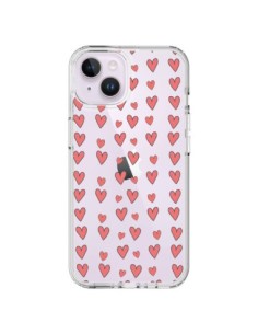 iPhone 14 Plus Case Heart Love Amour Red Clear - Petit...