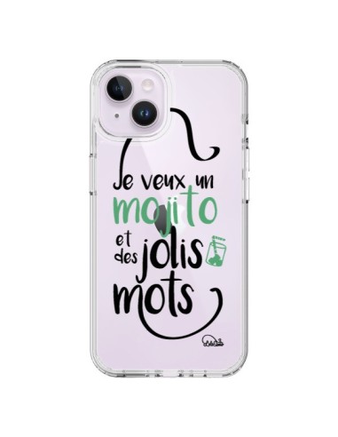iPhone 14 Plus Case Je veux un mojito e des jolis mots Clear - Lolo Santo