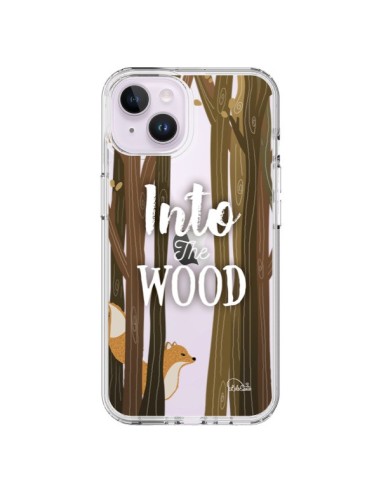 Coque iPhone 14 Plus Into The Wild Renard Bois Transparente - Lolo Santo