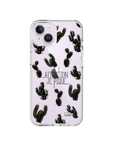 Coque iPhone 14 Plus Cactus Je Pique Transparente - Lolo Santo