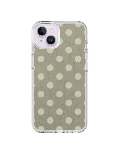 Coque iPhone 14 Plus Pois Polka Camel - Mary Nesrala